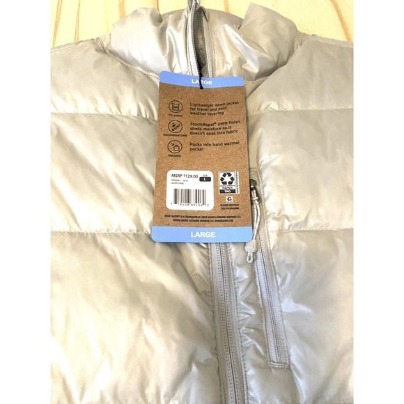 eddie bauer 650 down jacket womens, Silver/gray, L, Extra Big Inside Pockets X2 - Picture 4 of 9